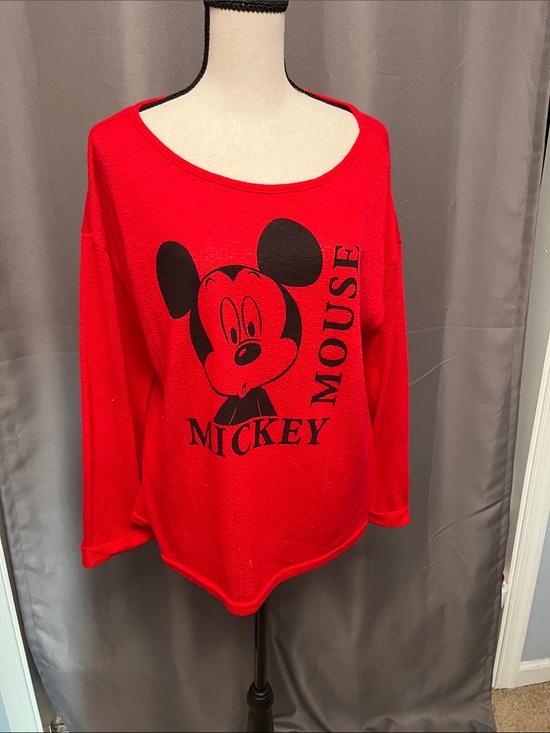 Disney Tops - Disney Red Mickey Mouse Long Sleeve Tee